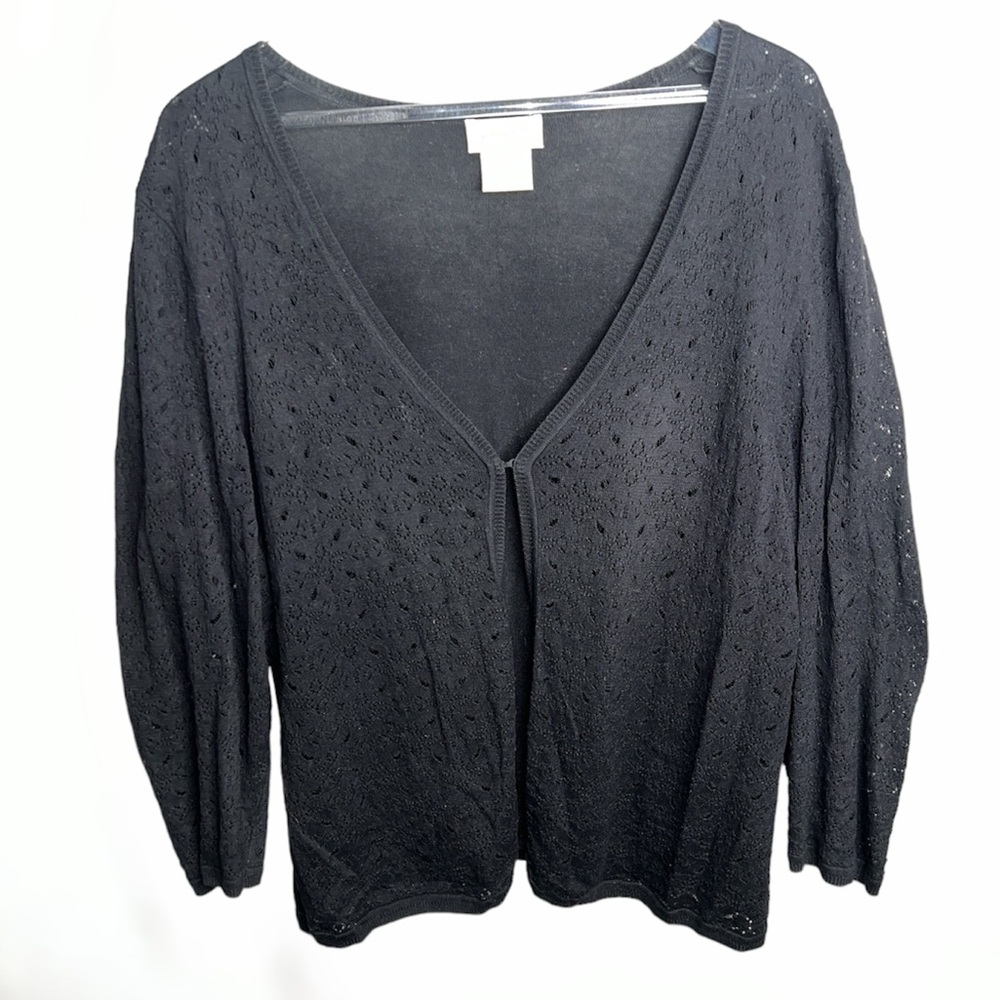 Talbots Black Cardigan Sweater